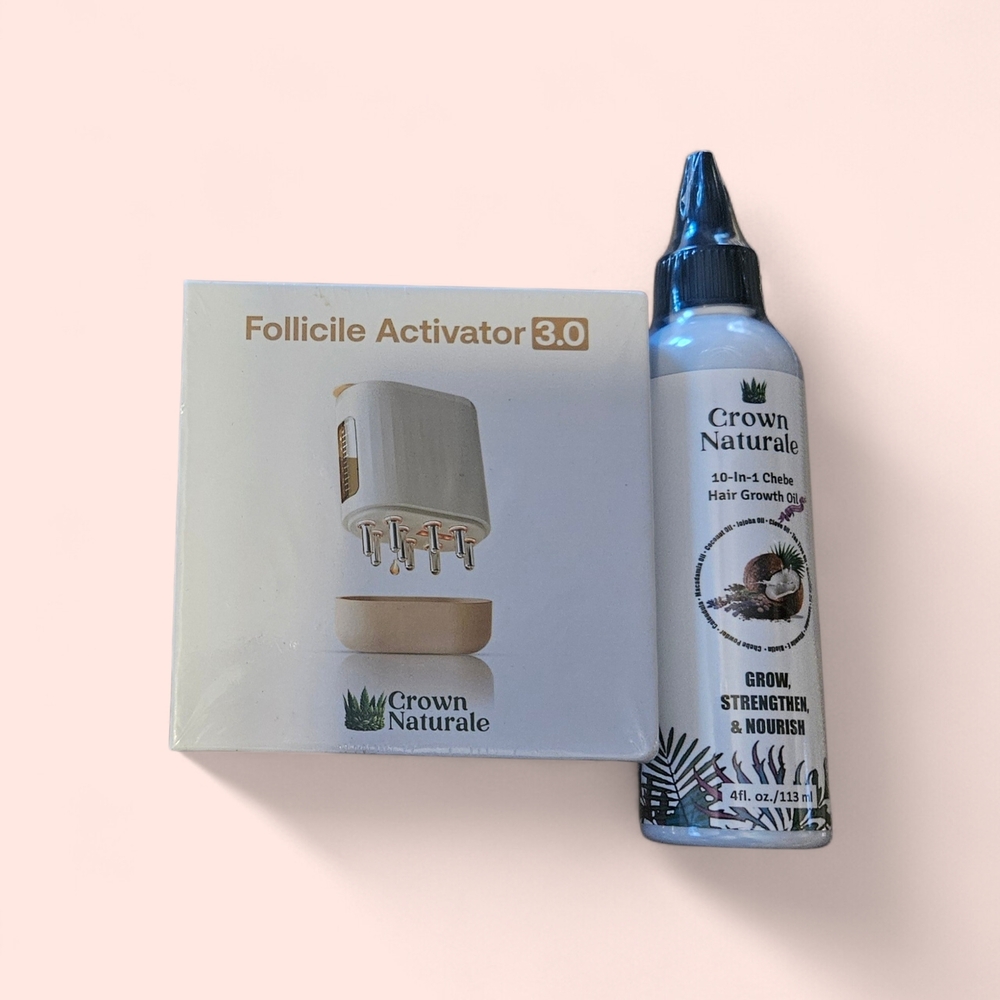 Follicle Activator 3.0 Hair Growth Set With 10 In 1 Chebe Hair Growth Oil